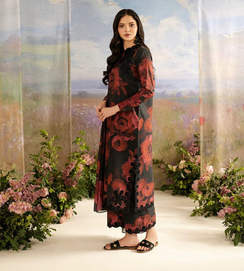 Feathers Dusky Delights Unstitched Digital Printed Lawn 3Pc Suit ZAYNA-FT473