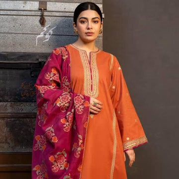 Zara shahJahan MOST DEMANDING EDITION 03PCS UNSTITCHED SUIT